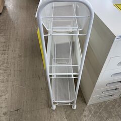 J3362　【リユースのサカイ柏店】　キッチンワゴン　ホワイト　キャスター付の画像