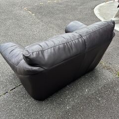 店頭引き渡し 中古 レザーソファ２人掛け ブラウン 家具の画像