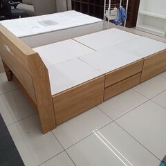 ★リユースのサカイ日立店★HJ8711 NITORI ベッドフレーム ナチュラルブラウン H85×D211×W122.5 クリーニング済み の画像