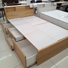 ★リユースのサカイ日立店★HJ8711 NITORI ベッドフレーム ナチュラルブラウン H85×D211×W122.5 クリーニング済み の画像