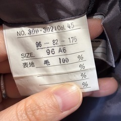 スーツセットアップ 背広上下 LL 上質ウール100%の画像