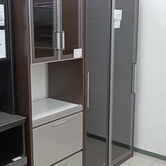 ★リユースのサカイ日立店★HJ8713 松田家具 レンジボード ダークブラウン H204.5×D47.5×W170 クリーニング済み の画像