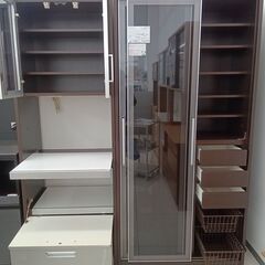 ★リユースのサカイ日立店★HJ8713 松田家具 レンジボード ダークブラウン H204.5×D47.5×W170 クリーニング済み の画像