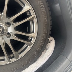 バリ溝 17インチ 17×7J +40 5H 114.3 スタッドレス付き 225/65R17 GEOLANDAR 4本セットの画像