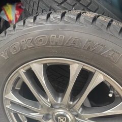 バリ溝 17インチ 17×7J +40 5H 114.3 スタッドレス付き 225/65R17 GEOLANDAR 4本セットの画像