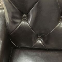 ★リユースのサカイ横浜南店★YM1723  2人掛けソファ ダークブラウン W130×D75×H75 クリーニング済みの画像