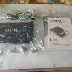 (値下可/未使用近)ターンテーブル/レコードプレーヤー　StantonT.80一式(外箱、説明書等)レコード付属　(利用回数20回程度) の画像