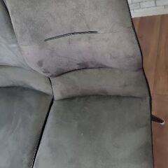 回転式　ダイニング　チェア　ブラック　スウェード　ステンレス　スチール　セラミック　４脚　➀の画像