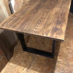 大特価 W180サイズ　無垢材を使用したダイニングテーブル ヴィンテージ仕上げの画像