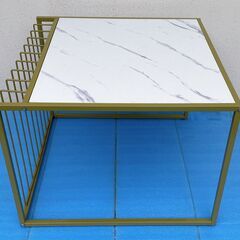  M353  ネストテーブル リビングテーブル2個セット 大理石風デザインの画像