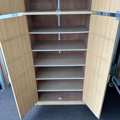 店頭引き渡し 中古 シューズボックス 靴箱 靴棚 収納 木製 家具の画像