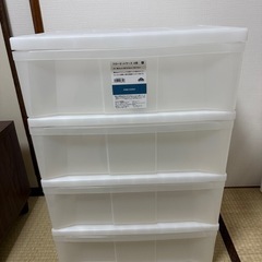 Fits 衣装ケース　天板頑丈タイプ　3個セット&4段の衣装ケースオマケ付きの画像