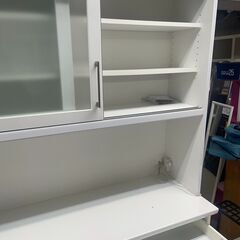 リサイクルショップどりーむ天保山店　No5387 キッチンボード　創愛ファニチュア　リンクL８０T　大型キッチン収納　人気の白🎵　大容量♪の画像