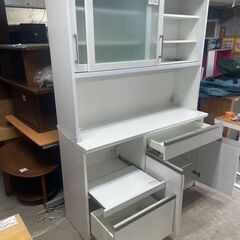 リサイクルショップどりーむ天保山店　No5387 キッチンボード　創愛ファニチュア　リンクL８０T　大型キッチン収納　人気の白🎵　大容量♪の画像