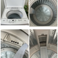 R439 ☀️ AQUA 洗濯機（洗濯5.0㎏) 19年製 AQW-GS5E6 ⭐ 動作確認済 ⭐ クリーニング済の画像