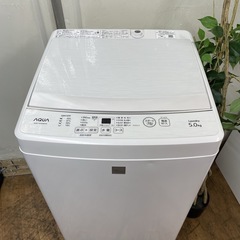 R439 ☀️ AQUA 洗濯機（洗濯5.0㎏) 19年製 AQW-GS5E6 ⭐ 動作確認済 ⭐ クリーニング済の画像