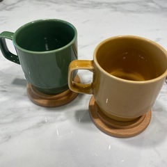 マグカップ＆コースター 木製スプーン付き
の画像