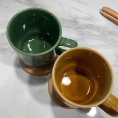 マグカップ＆コースター 木製スプーン付き
の画像