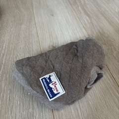 犬　服　キルトニット　綿　タンクトップ　ブラウン　SSSの画像