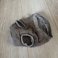 犬　服　キルトニット　綿　タンクトップ　ブラウン　SSSの画像