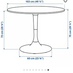 IKEA 丸テーブル ダイニングテーブルの画像