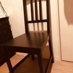 IKEA 2脚　イケア ブラックチェアの画像