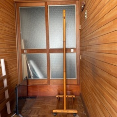 キャスター付き　木製　ラック　服掛け　収納の画像