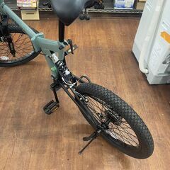 リサイクルショップどりーむ天保山店　No572 折りたたみ自転車　KYUZO　20インチ　KZ-110　ギア切替6段変速　後付けカゴ　ライト付属　美車♪　折りたたみ可能で便利♪　状態綺麗です🎵の画像