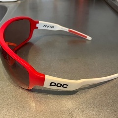 POC AVIP サングラス 赤縁 白フレームの画像