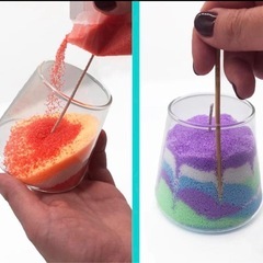 SNSで話題沸騰✴️アート砂絵DIYキャンドルキット 癒し空間 プレゼントにも⭕️の画像