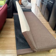 ★ジモティ割あり★  ソファベッド ブラウン H67×D75～87×W170 クリーニング済み TK7763の画像
