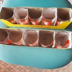 サントリーオレンジエード、グラス、かわいいグラス、企業物、１０個１セットの画像