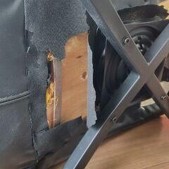 回転式　ダイニング　チェア　ブラック　スウェード　ステンレス　４脚　②の画像