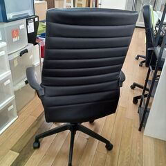 ★ジモティ割あり★  ワークチェア ブラック H108×D59×W65 クリーニング済み TK7764の画像
