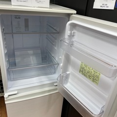 2ドア冷蔵庫 SHARP SJ-D14E-W 2019年製の画像