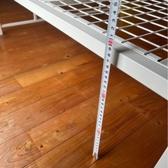 配達可【シングルベッドフレーム　白】【管理番号1220】野の画像