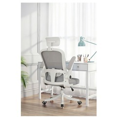 【美品】オフィスチェア グレー　デスクチェアの画像