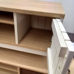 ★ジモティ割あり★  TV台 ナチュラル H44×D37×W113 クリーニング済み TK7765の画像