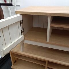 ★ジモティ割あり★  TV台 ナチュラル H44×D37×W113 クリーニング済み TK7765の画像