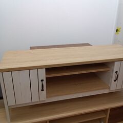 ★ジモティ割あり★  TV台 ナチュラル H44×D37×W113 クリーニング済み TK7765の画像