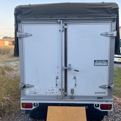 赤帽仕様　スバルサンバートラック切替4WD 走行少　幌付コンテナ　5MT 車検有の画像