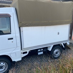 赤帽仕様　スバルサンバートラック切替4WD 走行少　幌付コンテナ　5MT 車検有の画像