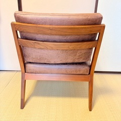 1人用チェア・ソファ フェイクレザー　ブラウンの画像