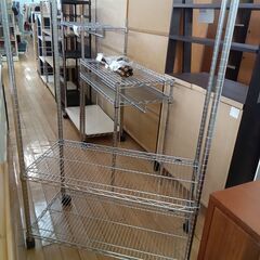 ★ジモティ割あり★  メタルラック シルバー H180×D45×W90 クリーニング済み TK7766の画像