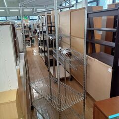 ★ジモティ割あり★  メタルラック シルバー H180×D45×W90 クリーニング済み TK7766の画像