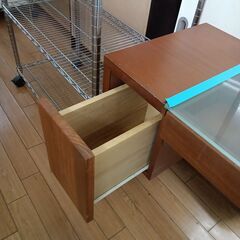 ★ジモティ割あり★  ドレッサー ブラウン H131×D42×W96 クリーニング済み TK7767の画像