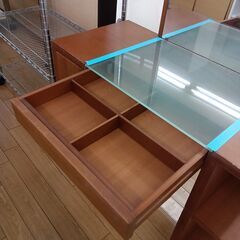 ★ジモティ割あり★  ドレッサー ブラウン H131×D42×W96 クリーニング済み TK7767の画像