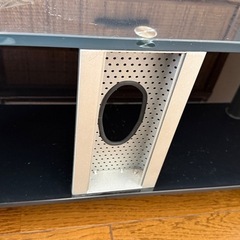 ローボード　HAMILeX ハミレックス　ハヤミ工産　テレビ台　ガラスローテーブル　テレビボード　V-6510の画像