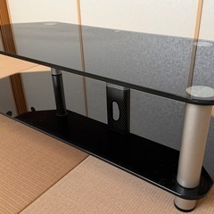 ローボード　HAMILeX ハミレックス　ハヤミ工産　テレビ台　ガラスローテーブル　テレビボード　V-6510の画像