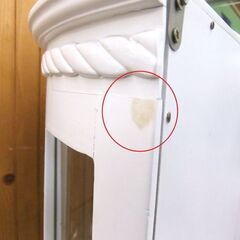 キュリオケース ３段 小型 ライト付き ホワイト 姫系 コレクションケース 収納棚 白 半円 札幌市厚別区 厚別店の画像